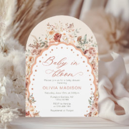 Convites Baby in Bloom Boho Floral Neutral Baby Shower
