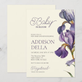 Convites Baby In Bloom Chá de fraldas Flor De Verão