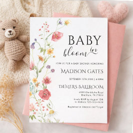 Convites Baby in Bloom: Editable baby shower