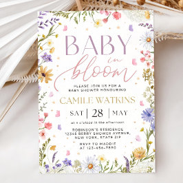 Convites Baby in Bloom Invitation, Baby Shower Invitation, 