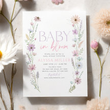Baby in Bloom Pastel Wildflowers Baby Shower