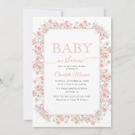 Convites Baby in Bloom Summer Wildflower Meadow Baby Shower