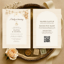 Convites Baby is Brewing All in One Coffee Couples Shower