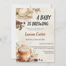 Convites Baby is Brewing! Coffee Bean Baby Shower