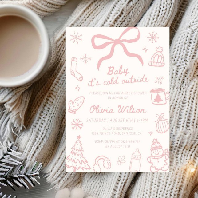 Convites Baby It’s Cold Outside Winter Baby Shower Party (Criador carregado)