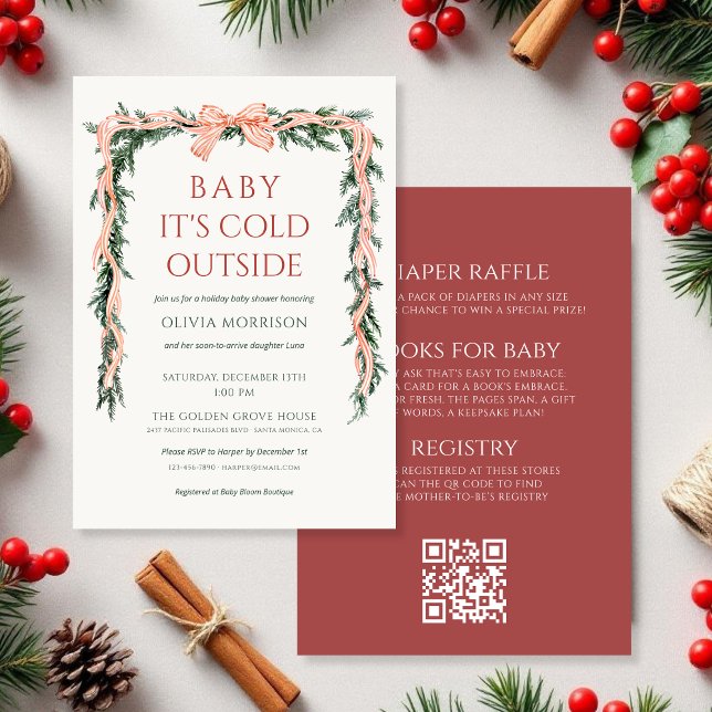 Convites Baby It's Cold Outside All in One Baby Shower (Criador carregado)