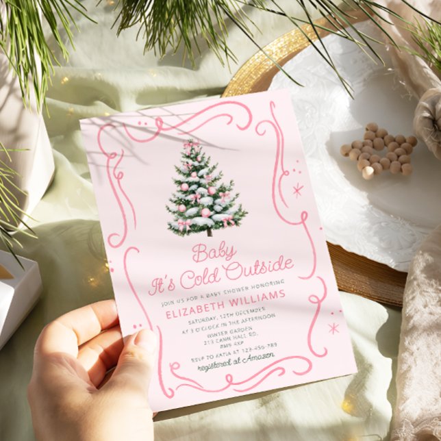 Convites Baby It's Cold Outside Christmas Baby Shower (Criador carregado)