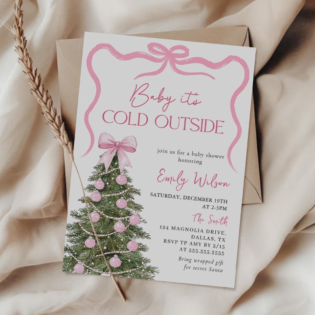 Convites Baby it's Cold Outside Christmas Baby Shower (Criador carregado)