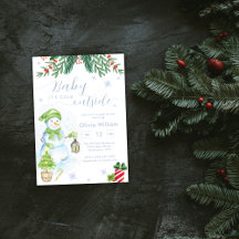 Baby It's Cold Outside Snowman Baby Shower