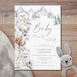 Convites Baby It's Cold Outside Winter Woodland Baby Shower