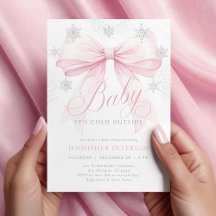 Baby It's Fold Outside Pink Arco Winter Chá de fra