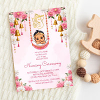 Baby Naming Cradle Indian Ceremony rosa modelo