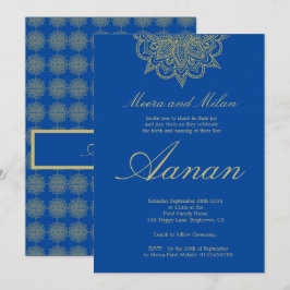 Convites Baby Naming Hindu Namkaran Ceremony Blue