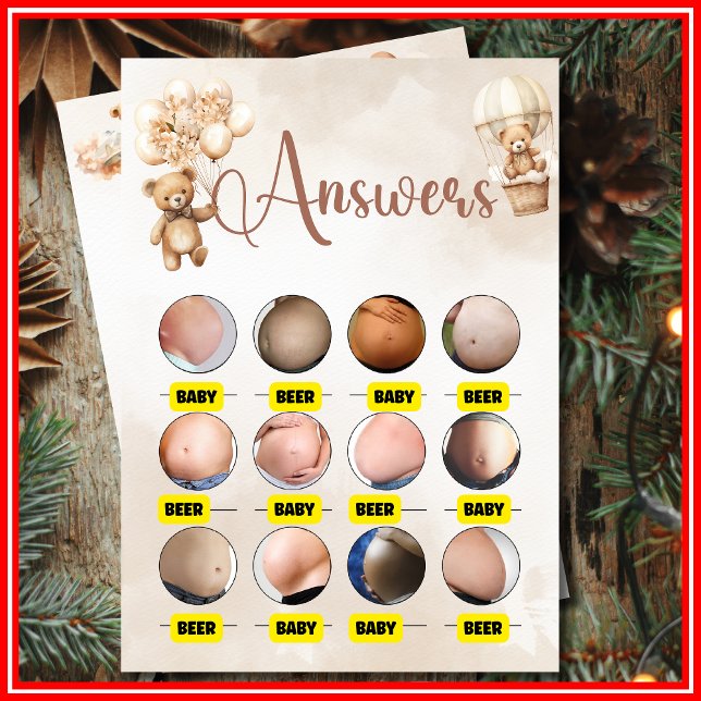 Convites BABY OU CERVEJA BELEZA DE Chá de fraldas (Criador carregado)