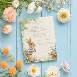 Convites Baby Peter Rabbit Chá de fraldas