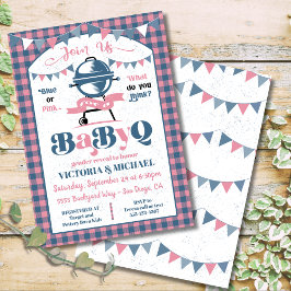 Convites Baby Q Barbecue Sexo Chá de Revisão