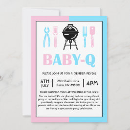 Convites Baby Q Gender Reveunch