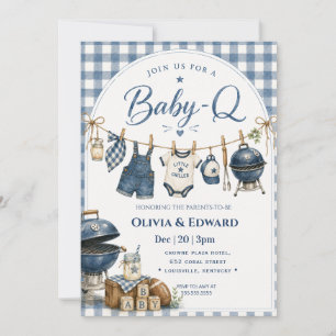 Convites Baby-Q Um Chá de Bebê Churrasco no Quintal