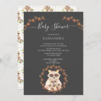 Baby Raccoon e Madre Floral Chá de fraldas