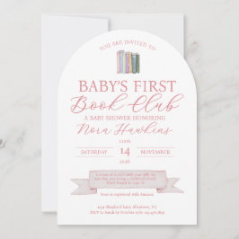Convites Baby’s First Book Club Baby Shower Invitation