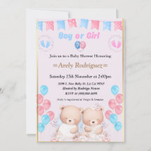Baby shower boy or girl invitation