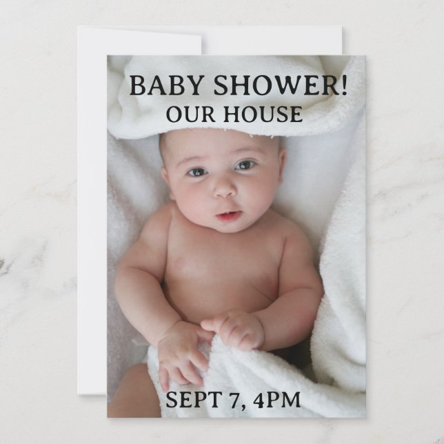 CONVITES  BABY SHOWER CUSTOM PHOTO INVITATIONS (Frente)