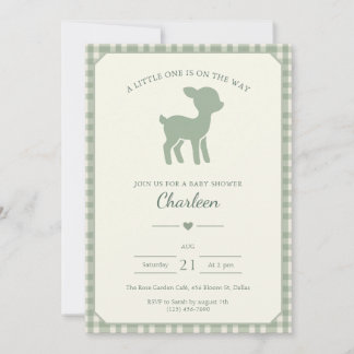Convites Baby Shower Deer Invitation