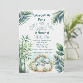 Convites Baby Shower Invitation Dinosaur Dino Mite Party