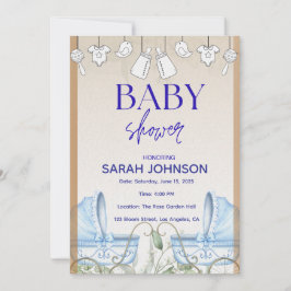 Convites Baby Shower Invitation | Elegant Floral