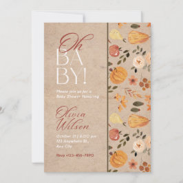 Convites Baby Shower Invitation Fall Aesthetic