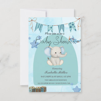 Convites Baby Shower Invitation for Boy –Customizable