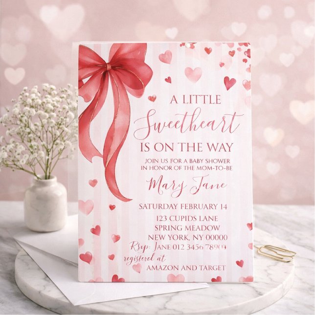 Convites Baby shower invitation "Little Darling", Valentine (Criador carregado)
