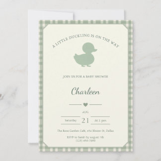 Convites Baby Shower Invitation Little Duckling On The Way