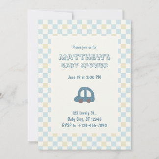 Convites Baby Shower Invitation | Toy Car for Baby Boy