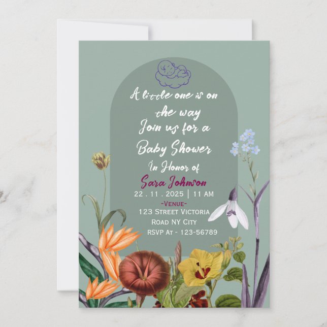 Convites Baby Shower Invitations  (Frente)