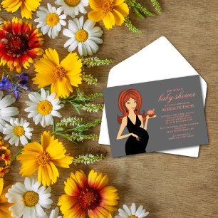 Convites Baby Shower Invitations {Gray}