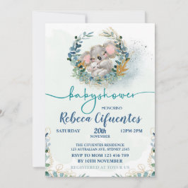 Convites Baby Shower Koala Invitation
