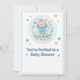 Convites Baby shower sticker for boy
