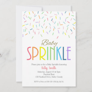 Convites Baby Sprinkle, Baby Girl Boy, Rainbow Chá Invit