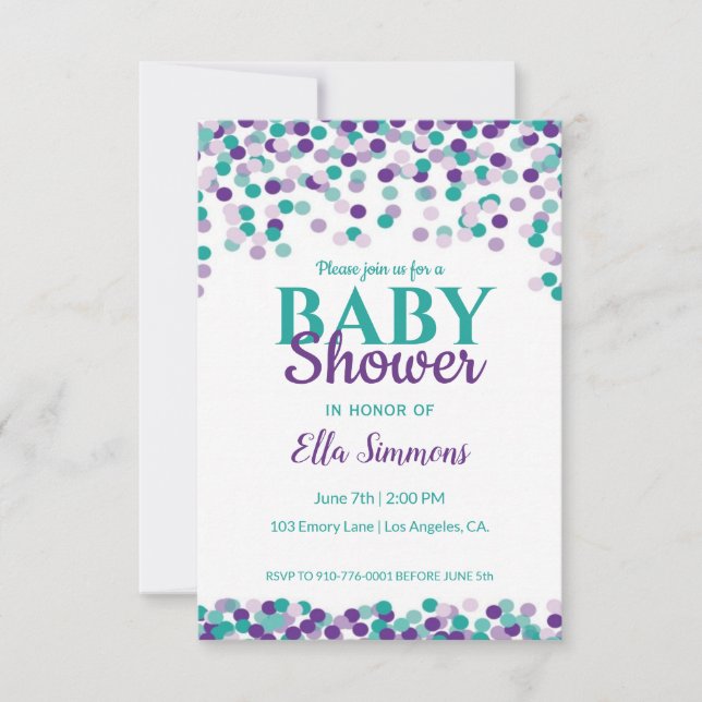 Convites Baby Sprinkle | Chá de Bebê (Frente)