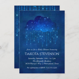 Convites Baby Sprinkle Classic Blue | Chá de fraldas Moody