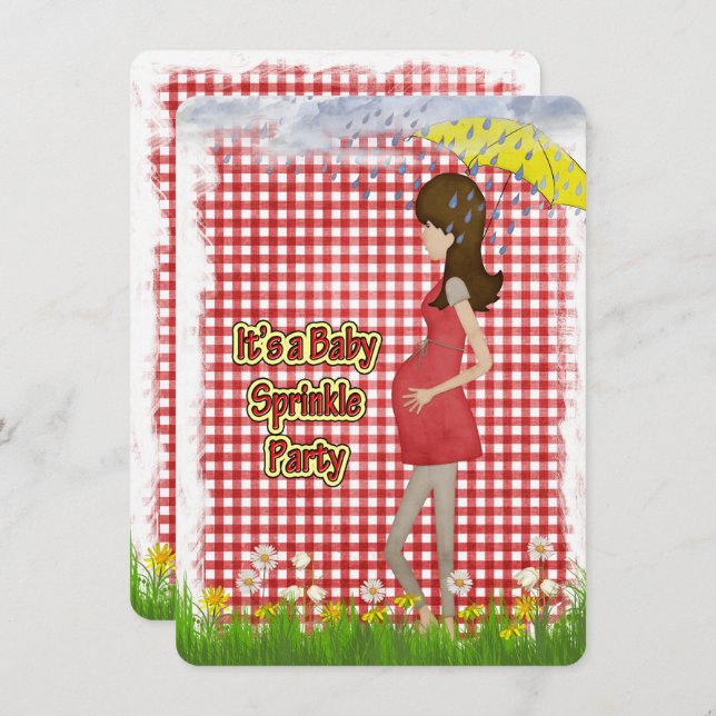 Convites Baby Sprinkle Party (Frente/Verso)