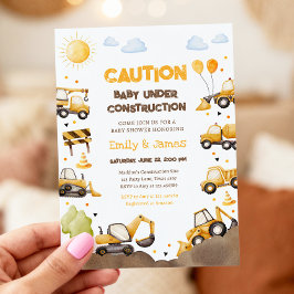 Convites Baby Under Construction Trucks Baby Couples Shower