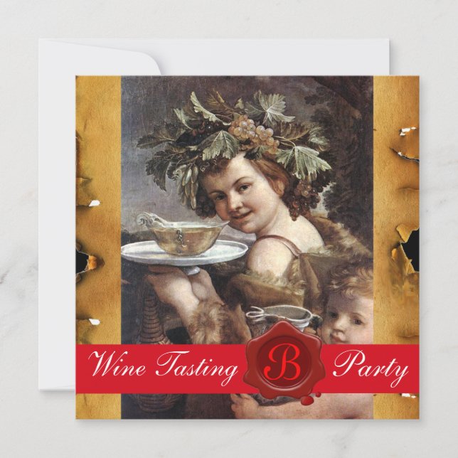 CONVITES BACCHUS, FESTA DE DEGUSTAÇÃO DE VINHO SELADA COM L (Frente)