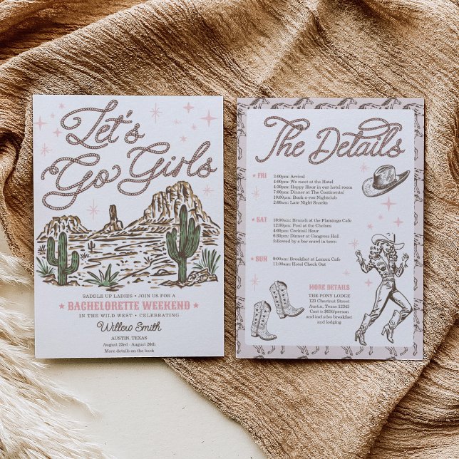 Convites Bacharelada do Oeste Selvagem Vamos Garotas Itiner (Criador carregado)