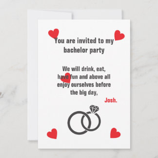 Convites bachelor party invitation