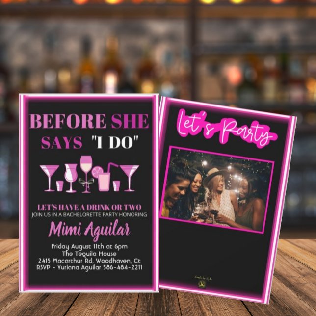 Convites Bachelorette antes que ela diga que eu faço um con (Criador carregado)