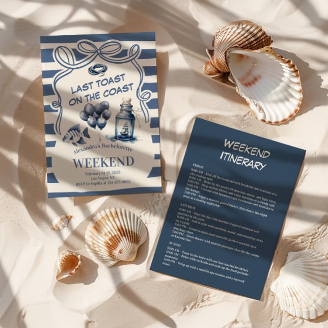 Convites Bachelorette Costeira Náutica e Balões (Criador carregado)
