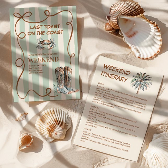 Convites Bachelorette Costeira Ocidental (Criador carregado)