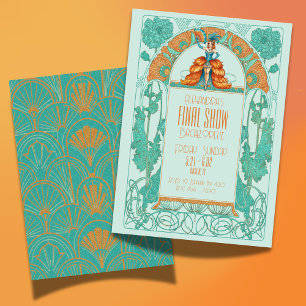 Convites Bachelorette da moça de arte final do show